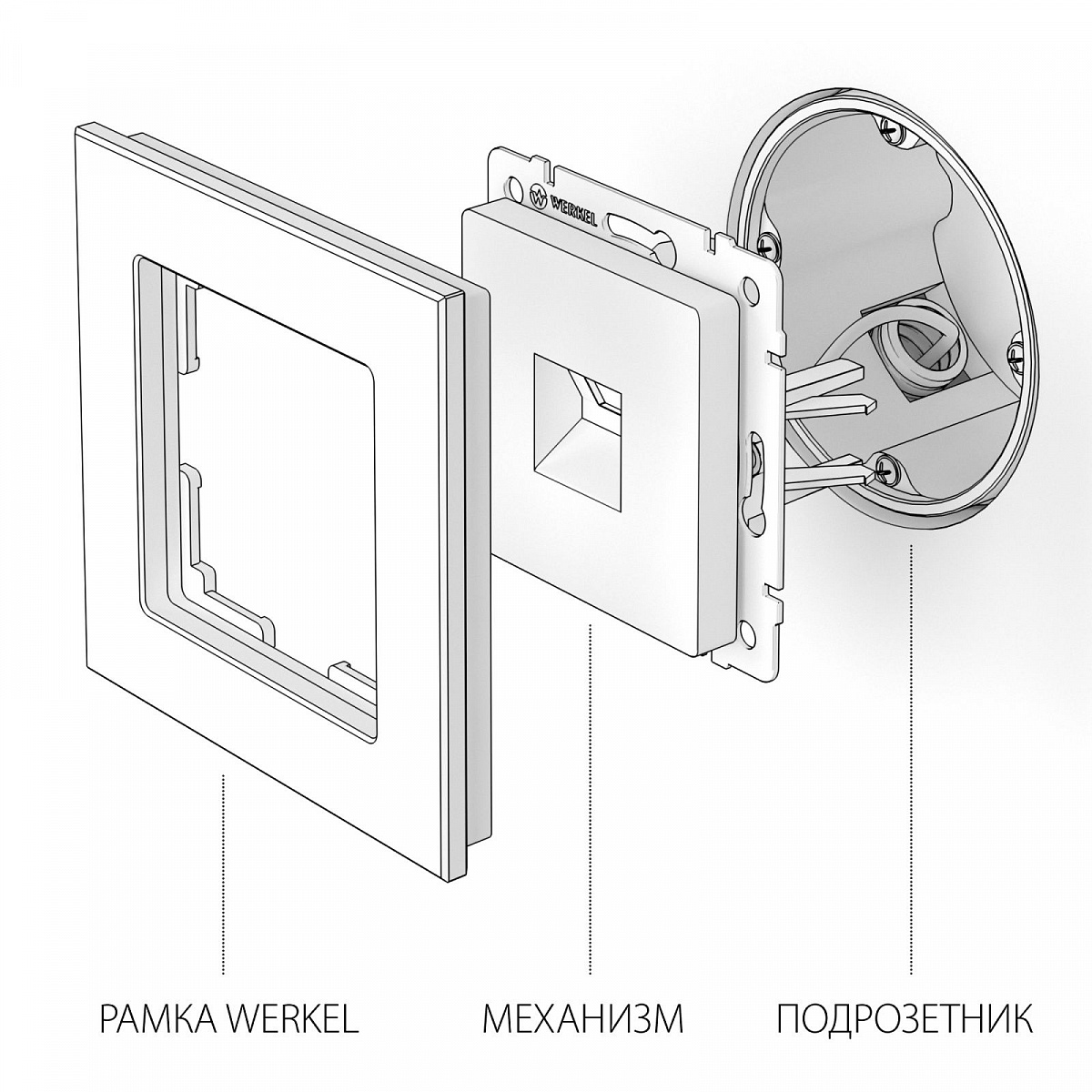 Розетка Ethernet RJ-45 шампань W1181011